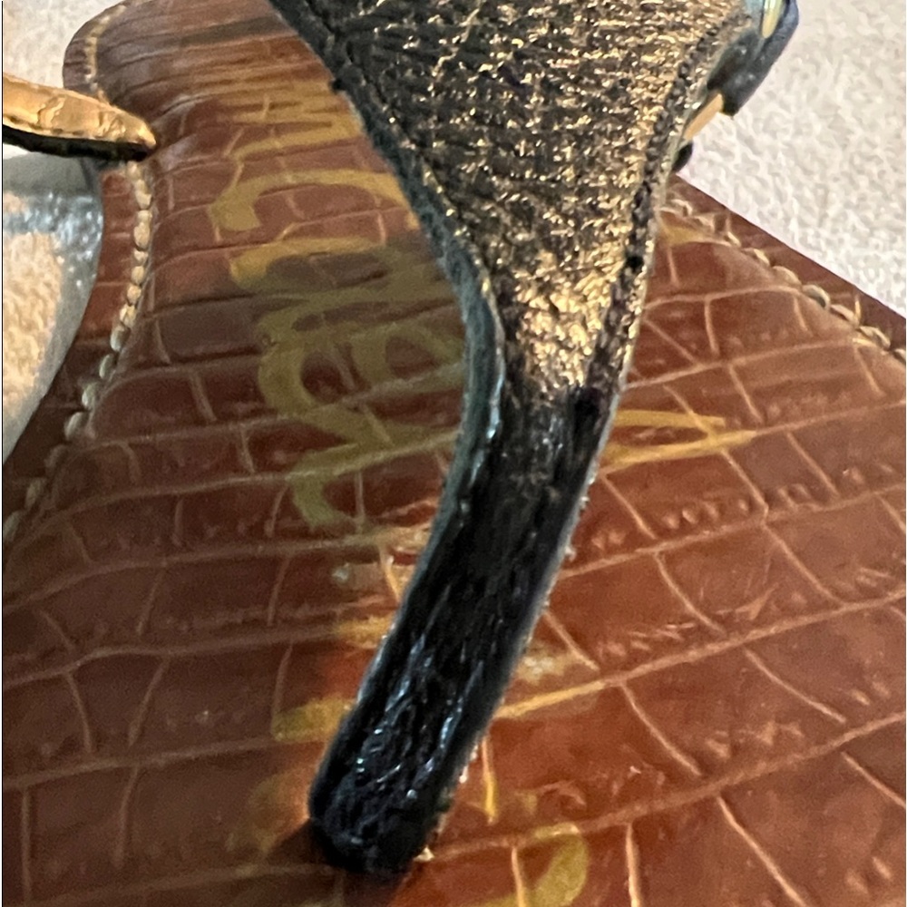 Sam Edelman Black Leather Thong Sandals - Picture 7 of 9